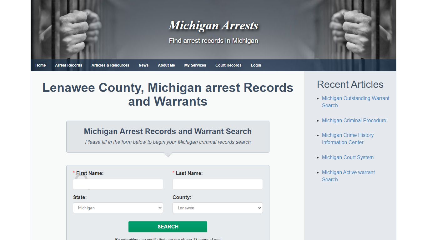 Lenawee County, Michigan arrest Records and Warrants ...